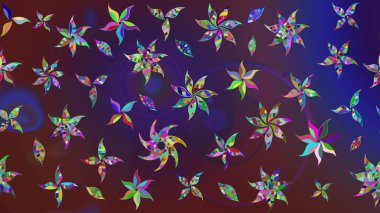 Mor ve mor renkli çiçekler. Düz Çiçek Elementleri Tasarımı. Renkli Bahar Teması eskiz kalıbı. Çiçekle çizim deseni.