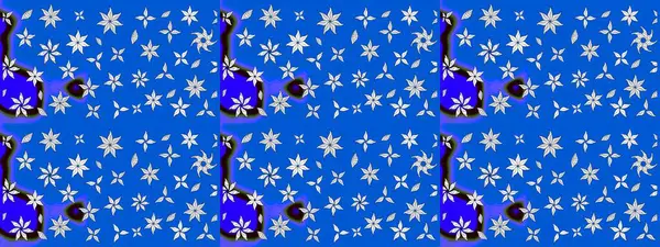 Modern çiçek arkaplanı. Moda baskıları için zarif bir şablon. Parlak renkli çiçekleri olan ve mavi ve nötr renklerde yaprakları olan harika bir çiçek deseni. Halk stili.