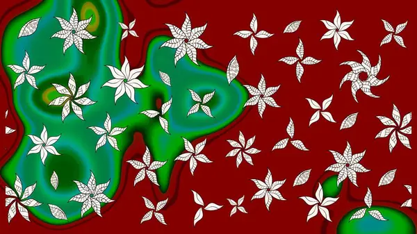 Karalama çiçeği. Güzel kumaş deseni. Zentangle soyut çiçekleri. Renkli Bahar Teması eskiz kalıbı. Raster illüstrasyonu. Düz Çiçek Elementleri Tasarımı.