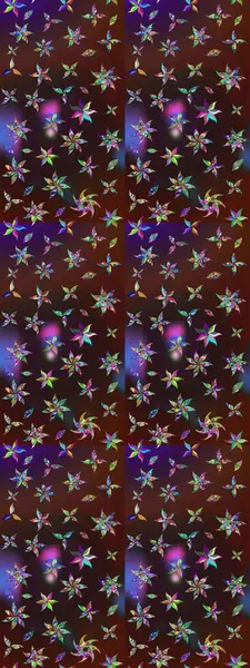 Suluboya çiçekli çiçek deseni. Kahverengi ve mor renkli güzel bir tekstil. Raster illüstrasyonu.