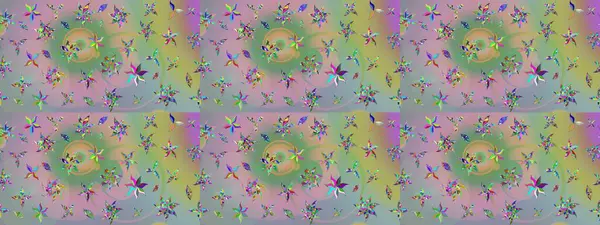 Rengarenk çiçekleri ve yaprakları tarafsız ve yeşil renklerde olan harika bir çiçek deseni. Modern çiçek arkaplanı. Moda baskıları için zarif bir şablon. Halk stili.