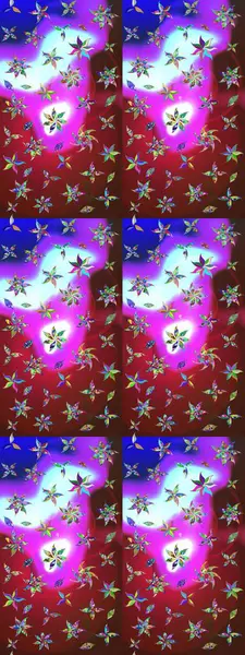 Suluboya çizim kalıbı. Kırmızı ve mor renkli çiçekler suluboya tarzında. Çiçek izi.