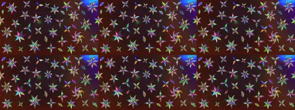 Suluboya, elle çizilmiş. Vadinin çiçekleri kahverengi ve mor renklerde. Eskiz arkaplan modeli. Raster - stok.