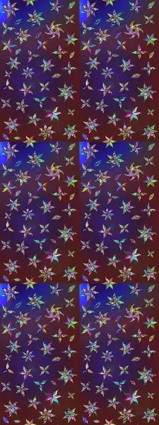 Elle çizilmiş çiçek desenli Raster çizimi. Tekstil, kumaş, ambalaj, hatıra defteri için hoş bir çiçek arkaplanı. Menekşe ve mor arka planda. Çocuksu tasarım.