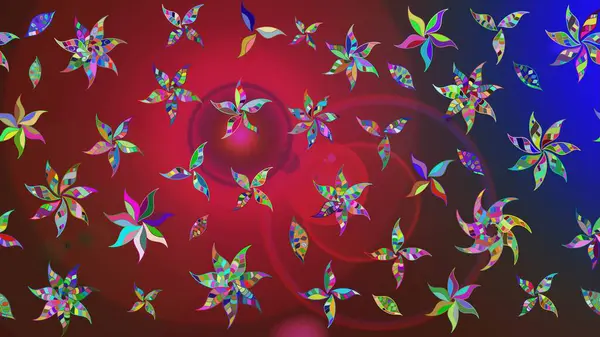 Düz Çiçek Elementleri Tasarımı. Raster güzel kumaş deseni çiziyor. Renkli Bahar Teması eskiz kalıbı. Çiçek deseni.