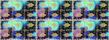 Çiçek deseni. Duvar kâğıdı barok, İspanyol kumaşı. Kusursuz raster arka plan. Kahverengi ve bej renklerde altın elementler. Şekil grafik deseni.