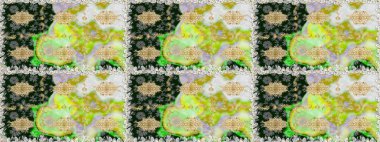 Çiçek deseni. Duvar kâğıdı barok, İspanyol kumaşı. Kusursuz raster arka plan. Kahverengi ve bej renklerde altın elementler. Şekil grafik deseni.