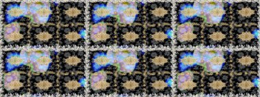 Çiçek deseni. Duvar kâğıdı barok, İspanyol kumaşı. Kusursuz raster arka plan. Kahverengi ve bej renklerde altın elementler. Şekil grafik deseni.