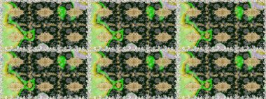 Çiçek deseni. Duvar kâğıdı barok, İspanyol kumaşı. Kusursuz raster arka plan. Kahverengi ve bej renklerde altın elementler. Şekil grafik deseni.