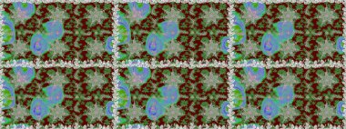 Çiçek deseni. Duvar kâğıdı barok, İspanyol kumaşı. Kusursuz raster arka plan. Kahverengi ve bej renklerde altın elementler. Şekil grafik deseni.