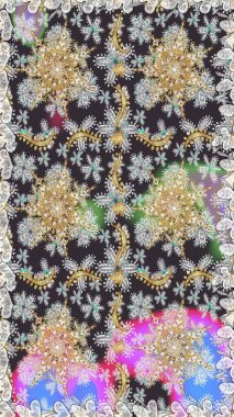 Kusursuz klasik raster altın desenli. Klasik klasik klasik arka plan. Gri renkli ve altın elementli altın desenli. Geleneksel oryantasyon süsü.