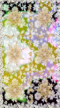 Paisleys zarif çiçek desenli arkaplan duvar kâğıdı çizimi klasik stil, modern 3D çizgili sanat eseri altın ve nötr desenli çiçek yaprakları ve süslemeleri..