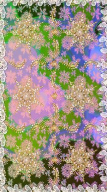 Tarafsız renklerde kusursuz desen. Raster altın pürüzsüz desen. Doğu tarzı arabesk tarzında altın elementler. Kusursuz altın desenli bukleler..