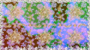 Tarafsız renklerde ve altın elementlerle geleneksel klasik altın raster deseni. Barok tarzında kusursuz bir doğulu süsü..