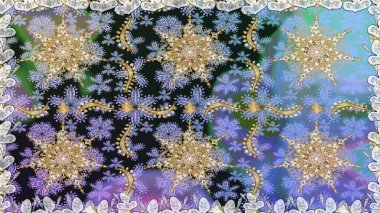 Arkaplan, kumaş, altın duvar kağıdı. Gri renkli ve altın elementli altın desenli. Raster altın pürüzsüz desen. Düz elle çizilmiş vintage koleksiyonu.