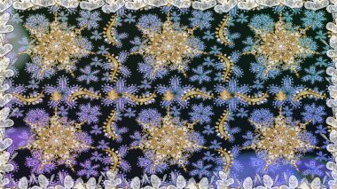 Barok tarzında kusursuz bir doğulu süsü. Gri renkli ve altın elementli altın desenli. Raster oryantal süs. Geleneksel klasik altın desen.