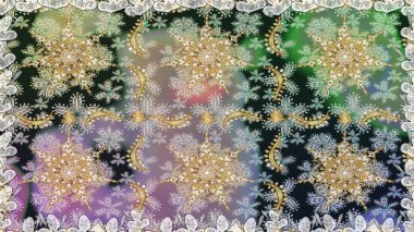 Noel altın kar tanesi kusursuz desen. Sembol bayramı, yeni yıl kutlamaları, altın desenler. Gri renkli altın kar taneleri. Kış kar dokusu duvar kağıdı.