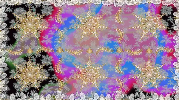 Süslü raster dekorasyonu. Tarafsız renklerde altın element. Klasik barok çiçekli, nötr yerine altın desenli. Lüks, kraliyet ve Viktorya dönemi konsepti.