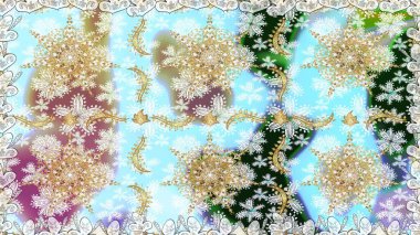 Noel altın kar tanesi kusursuz desen. Sembol bayramı, yeni yıl kutlamaları, altın desenler. Tarafsız renklerde altın kar taneleri. Kış kar dokusu duvar kağıdı.