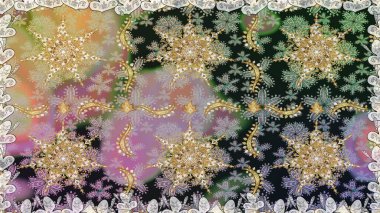 Klasik raster şablonu. Gri ve altın desenli. Tekrarlayan ögelerle kusursuz soyut arkaplan.