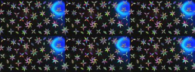 Çiçek desenli eskiz. Gömlek baskısı için çiçek boyası. Gri ve mavi renkte çiçekler.