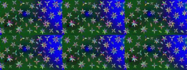 Raster illüstrasyonundaki çiçek desenli çizim. Renkli Bahar Teması eskiz kalıbı. Süslü kumaş deseni. Düz Çiçek Elementleri Tasarımı.