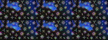 Raster illüstrasyonundaki çiçek desenli çizim. Düz Çiçek Elementleri Tasarımı. Güzel kumaş deseni. Renkli Bahar Teması çizim şablonu.