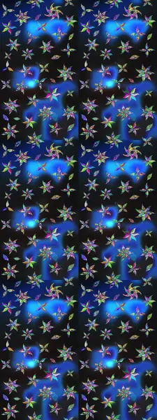 Gri ve mavi renkte çiçekler. Raster illüstrasyonundaki çiçek desenli çizim. Renkli Bahar Teması eskiz kalıbı. Düz Çiçek Elementleri Tasarımı.