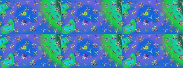 Düz Çiçek Elementleri Tasarımı. Şirin çiçek elementleri. Raster illüstrasyonu. Taslak desenli, modaya uygun kumaş deseni. Renkli Bahar Teması çizim şablonu.