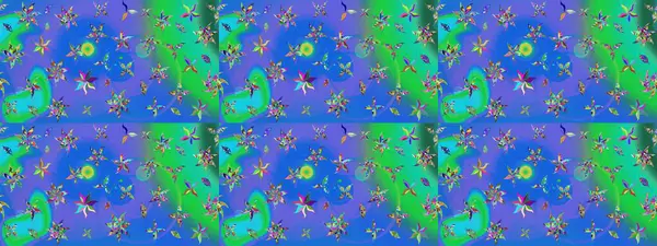 Düz Çiçek Elementleri Tasarımı. Şirin çiçek elementleri. Raster illüstrasyonu. Taslak desenli, modaya uygun kumaş deseni. Renkli Bahar Teması çizim şablonu.