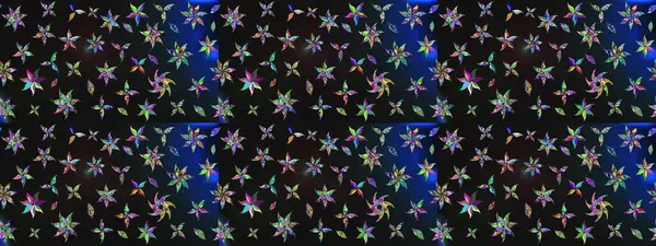 Tekstil için suluboya eskiz deseni. Şirin çiçekli, desenli, gri ve mavi renklerde renkli çizimler. El çizimi çiçek çizimi deseni (fayans)).