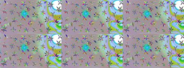 Soyut etnik raster çizim kalıbı. Arkaplan dokusu, duvar kağıdı, çiçek teması, tarafsız ve gri renkler. Kabile sanatı boho baskısı, klasik çiçek arkaplanı.