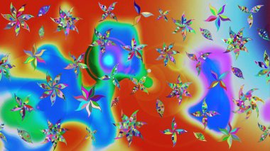 Kumaş, tekstil, duvar kağıdı baskısı için. Eski usul. Raster illüstrasyonu. Tomurcukları çiçek olan sevimli bir çiçek deseni. Raster. Taslak arkaplan.