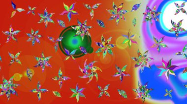 Çiçekler suluboya eskiz deseni. Raster Stili kumaş deseni.