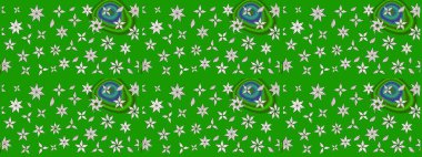 Renkli Bahar Teması eskiz kalıbı. Düz Çiçek Elementleri Tasarımı. Yeşil ve nötr renklerde çiçekler. Güzel çiçek deseni..