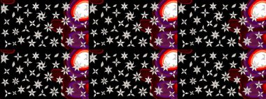 Çiçek desenli raster, siyah ve nötr çizgi grafik desenli soyut raster arkaplan. Modern stil dokusu.