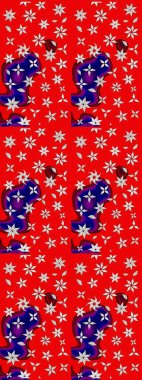 Suluboya çizim kalıbı. Çiçekler kırmızı ve nötr renklerde suluboya tarzında. Çiçek izi.