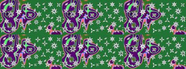 Poster ya da kapak için arka plan. Yapraklı çizim şekli. Tekstil için figür. Davetiye ve kartpostal tasarımı için dekoratif çiçek unsurları. Sevimli zarif çiçekler Raster illüstrasyonu.