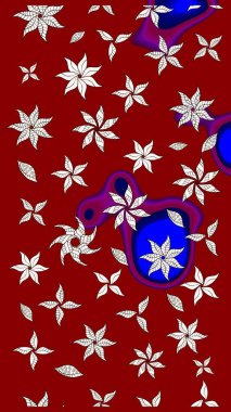 Raster düz çiçek çizim deseni. Kırmızı ve nötr renklerde çiçekler. Tasarım hediye paketi, tebrik kartları, posterler ve afiş tasarımı.