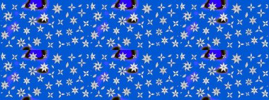 Arkaplan dokusu, duvar kağıdı, mavi ve nötr renklerde çiçek teması. Soyut etnik raster çizim kalıbı. Kabile sanatı boho baskısı, klasik çiçek arkaplanı.