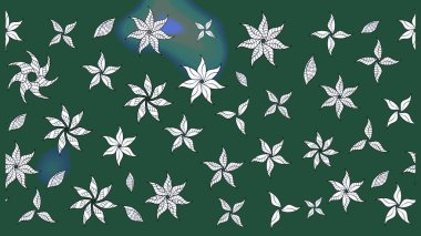 Çiçek tasarımı için inanılmaz bir kolaj cenneti tarzı. Parlak çiçekli kolaj çiçekleri yeşil ve nötr. Çiçekli zambaklar eskiz arka planı.