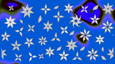 Hoş bir çiçek geçmişi var. Küçük bir çiçekte eskiz deseni. Güzel kumaş deseni. Raster illüstrasyonu.