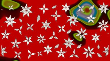 Çiçekli çiçek deseni, suluboya. Küçük çiçekte güzel bir çiçek deseni var. Raster deseni.