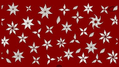 Raster. Renkli Bahar Teması eskiz kalıbı. Düz Çiçek Elementleri Tasarımı.