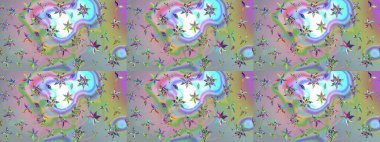 Küçük çiçekte güzel bir desen. Çiçekli bahar çiçekleri. Robot resim. Moda baskıları için zarif bir şablon. Motley illüstrasyonu. Küçük renkli çiçekler..