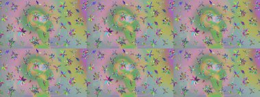 Sabıka fotoğraflarında, bebek kıyafetlerinde, duvar kâğıtlarında, paket kutularında falan kullanılabilir. Zarif, parlak ve eskiz nötr ve yeşil çiçek desenli tasarım.