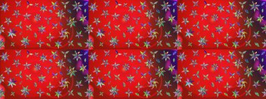 Raster illüstrasyonu. Küçük çiçekteki sevimli çiçek deseni. Güzel karalamalı çiçek desenli çizim. Güzel kumaş deseni.