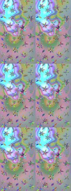 Nazikçe, güzel çiçek arkaplanı. Tarafsız ve mavi renkte çiçekler. Raster çiçek desenli ve çiçekli..