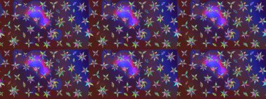 Renkli Bahar Teması eskiz kalıbı. Mor ve mor renkli çiçekler. Çiçek desenli eskiz. Düz Çiçek Elementleri Tasarım Raster illüstrasyonu.