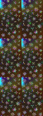 Raster illüstrasyonundaki çiçek desenli çizim. Suluboya tarzında kahverengi ve gri renkte çiçekler.